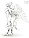 anthro aroused bdsm belly breasts clothed clothing costume female nipples nude open_mouth pose sensetive solo wet wings sunny_way mythology sunny_way_(character) equid equine horse mammal mythological_creature mythological_equine pegasus hi_res pinup traditional_media_(artwork)