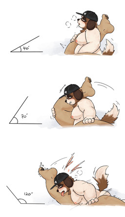 angle anthro belly clothing duo geometry hat headgear headwear looking_pleasured male male/male moobs moon nipples offscreen_character offscreen_male offscreen_sex overweight sex 10_cosmo_24 canid canine canis domestic_dog mammal absurd_res hi_res
