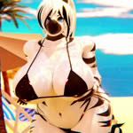 anthro beach big_breasts bikini bouncing_breasts breasts clothing female female_anthro front_view hair huge_breasts looking_at_viewer ponytail smile solo swimwear thick_thighs two-piece_swimsuit xaz3d haruluna_(va) morethreedee_(modeler) thesoundeditguy yuki_(evov1) zebra_zuki_(evov1) zuki_(evov1) equid equine mammal zebra 3d_(artwork) animated digital_media_(artwork) hi_res short_playtime webm