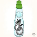 anthro beverage bottle container floating fur happy leopard_spots male simple_background soda_bottle solo spots white_background hatakeclarissarts swoops ramune felid leopard mammal pantherine snow_leopard 1:1 2021 digital_drawing_(artwork) digital_media_(artwork)