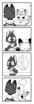 ankh anthro artist beret_only biped black_body black_fur chibi collar duo eyes_closed fur kemono male money open_mouth pawpads text white_body white_fur young silverfox5213 david_(michelangelo) egyptian_mythology middle_eastern_mythology mythology anubis silverfox5213_(character) anubian_jackal canid canine canis deity fox jackal mammal 2024 comic english_text greyscale hi_res monochrome