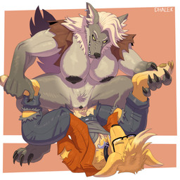 amazon_position anthro big_breasts breasts claws clothed clothing collar dominant dominant_female duo ear_piercing ear_ring eyewear female female_on_top female_penetrated fur genitals glasses grey_body hair larger_female legs_up male male/female male_penetrating nipples nude on_top penetration penile piercing ring_piercing sex simple_background size_difference smaller_male smile spread_legs spreading tail teeth torn_clothing vaginal vulva dhalek deadlock_(game) mythology valve lilah_silver maple_(exploshticdoggy) bird_dog canid canine canis domestic_dog golden_retriever hunting_dog mammal mythological_canine mythological_creature retriever werecanid werecanine werecreature werewolf wolf 1:1 absurd_res digital_media_(artwork) hi_res