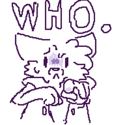 :< ambiguous_form ambiguous_gender anthro bodily_fluids bottomless cheek_tuft clothed clothing ears_up facial_tuft fur gesture hand_gesture head_floof jacket jacket_only looking_at_viewer pointing pointing_at_viewer simple_background solo sweat sweatdrop topwear topwear_only tuft tufted_fur white_background flufferzz rubin_(flufferzz) domestic_cat felid feline felis mammal 1:1 2022 digital_media_(artwork) monochrome pixel_(artwork)
