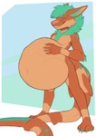 5_fingers abdominal_bulge after_vore ambiguous_gender ambiguous_prey anthro anthro_pred barefoot belly big_belly biped claws digestion feet fingers fully_inside fur green_body green_fur green_hair hair hand_on_belly hand_on_own_belly huge_belly inside inside_stomach looking_at_own_belly looking_down looking_pleasured male male_pred mane mane_hair mouth_closed nude oral_vore orange_body orange_fur organs paws predator/prey same_size_vore shark_tail smile smirk smug soft_vore solo spread_legs spreading standing stomach tail teeth unseen_prey vore whitespotted_bamboo_shark altowovurr nexo_(nexotheshark) fish marine nardoragon shark absurd_res hi_res