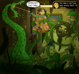 anal anal_penetration anthro balls clothing duo fellatio genitals gun laser male nude oral penetration penile penis plant plant_sex plant_tentacles ranged_weapon sex surprised tentacle_fellatio tentacle_in_ass tentacle_penetration tentacles text torn_clothing weapon pickles-hyena fallout microsoft bane_(pickels-hyena) tanner_(paladin46) hyena mammal spotted_hyena striped_hyena super_mutant_(fallout) english_text hi_res