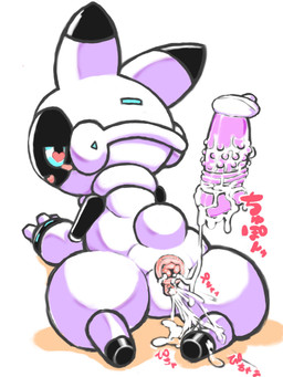 after_vaginal arm_support black_body blue_sclera blush blush_stickers bodily_fluids clitoris dildo dildo_in_vagina dildo_insertion ejaculation female genital_fluids genitals half-closed_eyes looking_back lying machine multicolored_body narrowed_eyes nubbed_dildo on_front onomatopoeia penetration pull_out rear_view scut_tail sex_toy sex_toy_in_vagina sex_toy_insertion short_tail simple_background smile solo sound_effects stubby_legs tail text two_tone_body urethra vaginal vaginal_fluids vaginal_penetration vaginal_squirting vulva white_background white_body diru robot robot_anthro 2020 3:4 digital_drawing_(artwork) digital_media_(artwork) hi_res japanese_text shaded soft_shading