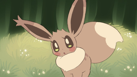 chibi female feral forest forest_background looking_at_viewer nature nature_background plant solo tree clockstops3am conditional_dnp nintendo pokemon pudi_(labbit) eevee generation_1_pokemon hybrid pokemon_(species) 16:9 hi_res widescreen