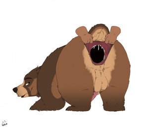 anal animal_genitalia animal_penis anus arm_markings aroused ass_up backsack balls bear_ears belly big_anus big_balls big_penis bodily_fluids brown_arms brown_body brown_ears brown_fur brown_legs butt butt_grab cheek_markings disembodied_hand erection eyebrows facial_markings feral fur furry_tail gaping gaping_anus genitals hand_on_anus hand_on_butt head_down_ass_up head_markings holding_butt huge_anus hyper_gape leaking leaking_anus leg_markings looking_at_viewer looking_back looking_back_at_viewer male male_feral markings multicolored_body multicolored_fur nude paws penis perineum plantigrade presenting presenting_hindquarters puffy_anus pulling_anus quadruped raised_tail rear_view short_tail simple_background small_tail solo spread_anus spread_butt spreading tail tan_balls tan_belly tan_body tan_fur three-quarter_view tight_balls ursine_ears neemyart third-party_edit kuruk_(character) bear brown_bear grizzly_bear mammal ursidae ursine 2025 digital_drawing_(artwork) digital_media_(artwork) hi_res sketch