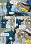 arthropod blue_hair changeling comic discord_(mlp) english_text female feral friendship_is_magic hair hasbro hi_res male my_little_pony mysticalpha open_mouth queen_chrysalis_(mlp) red_eyes text url