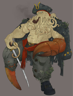 anthro belt biped clothing coat_cape crab_claw male melee_weapon muscular muscular_anthro muscular_male pirate pirate_hat shirtless shirtless_anthro shirtless_male smoking smoking_pipe solo sword tentacle_beard topwear weapon kapitein-oranghien-29 disney pirates_of_the_caribbean davy_jones_(potc) 2024 colored hi_res