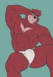 abs anthro biceps clothing fur male muscular muscular_anthro muscular_male nipples pecs simple_background solo kusunagi the_boy_and_the_beast kumatetsu bear mammal 2019 digital_media_(artwork)