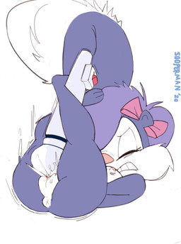 3_toes accessory anthro anus big_tail biped bodily_fluids bow_ribbon breasts butt cheek_tuft clenched_teeth curled_tail ejaculation eyelashes eyes_closed facial_tuft feet female fluffy fluffy_tail fur genital_fluids genitals hair hair_accessory hair_bow hair_ribbon held_by_legs hitachi_magic_wand legs_in_air legs_up lying markings masturbation motion_lines multicolored_body multicolored_fur nipples nude nude_anthro nude_female on_back pink_bow pink_hair_bow pink_nose plump_labia purple_body purple_fur purple_hair ribbons sex_toy solo striped_body striped_fur striped_markings striped_tail stripes tail tail_markings teeth text toes toony toying_self tuft two_tone_body two_tone_fur two_tone_tail vaginal vaginal_fluids vaginal_masturbation vaginal_squirting vibrator vulva wand_vibrator white_stripes sooperman tiny_toon_adventures warner_brothers fifi_la_fume mammal mephitid skunk striped_skunk 2020 artist_name dated