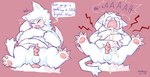 anal anal_penetration andromorph andromorph/male anthro balls big_clitoris blush bodily_fluids claws clitoris cum cumshot dialogue digitigrade disembodied_hand disembodied_pussy ejaculation extreme_size_difference feet finger_claws fur genital_fluids genitals hair heart_tongue intersex intersex/male male male/male micro nipples nude open_mouth pawpads paws penetration penis pointy_ears pubes screaming screaming_orgasm sex shaking sharp_teeth simple_background size_difference solo speech_bubble spiral_penis squeezing tail tears tears_of_pain teeth text trembling white_body white_fur white_hair vexedcalyx mythology gregory_(vexedcalyx) samuel_(vexedcalyx) felid humanoid mammal mythological_creature mythological_sphinx 2023 colored digital_drawing_(artwork) digital_media_(artwork) english_text hi_res shaded trans_(lore) trans_man_(lore)