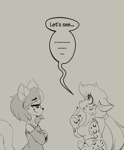 4_fingers anthro athletic_wear bra bra_strap claws clothed clothed_anthro clothed_female clothing dialogue duo exposed_bra eyebrows eyelashes female finger_claws fingers fully_clothed fully_clothed_anthro fully_clothed_female pawpads paws pigtails shirt smile smirk smug_face smug_grin speech_bubble t-shirt tank_top text thinking topwear twintails_(hairstyle) underwear whiskers muhny chloe_(muhny) kim_(muhny) domestic_cat felid feline felis mammal english_text sketch