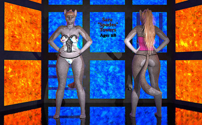 anthro clothed clothing corset female hair lingerie neutral_expression ponytail solo standing thong topwear underwear perturbedmania canid canine canis domestic_dog hybrid mammal wolfdog 3d_(artwork) daz_studio_(artwork) digital_media_(artwork) hi_res model_sheet
