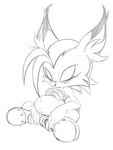 anthro big_ears breasts clothing crossed_legs eyes_closed female footwear meditation pregnant shoes sitting solo tape raccoonshinobi archie_comics sega sonic_the_hedgehog_(archie) sonic_the_hedgehog_(comics) sonic_the_hedgehog_(series) conquering_storm felid feline lynx mammal 3:4 hi_res monochrome sketch