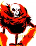 alternate_universe bone looking_at_viewer not_furry simple_background skeleton solo text white_background chibimu underfell undertale undertale_(series) papyrus_(underfell) animated_skeleton undead 4:5 english_text