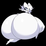 anthro big_butt blue_eyes breasts butt featureless_breasts female huge_butt huge_thighs hyper hyper_butt hyper_thighs looking_at_viewer looking_back nude solo thick_thighs white_body ekkokenight murcii_(ekkokenight) bat mammal 1:1 2024 absurd_res alpha_channel hi_res