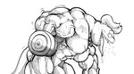 abs anthro bicep_curl biceps big_muscles bodily_fluids dumbbell exercise flexing horn huge_muscles male muscular muscular_anthro muscular_male pecs saliva solo tail teeth tongue tongue_out vein weightlifting weights workout chirros mythology nintendo ring_fit_adventure dragaux dragon mythological_creature mythological_scalie scalie