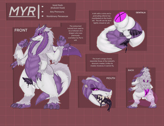 animal_genitalia antennae_(anatomy) anthro anus balls claws clitoris erection eyelashes fangs fur genitals herm intersex mane membrane_(anatomy) membranous_wings multi_arm multi_genitalia multi_limb neck_tuft penis rear_view scales scutes sheath slime solo teeth tuft unusual_anatomy vulva wings asderat arthropod hybrid insect kobold lepidopteran moth scalie hi_res model_sheet