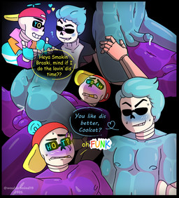 anal anal_orgasm anal_penetration balls blue_ectobody bodily_fluids bone butt clothing cowgirl_position cum cum_in_ass cum_inside duo ecto_hair ectoass ectobody ectopenis ectoplasm ejaculation erection eyewear finger_gun fresh_sans from_front_position genital_fluids genitals gesture glans greaser_sans hand_gesture hands-free hat headgear headwear leaking_cum leaking_precum leg_grab male male/male muscular muscular_male not_furry on_bottom on_top orgasm parasite penetration penile penile_penetration penis penis_in_ass precum purple_ectobody sex skeleton sunglasses text thigh_grab wouldn't_mind wouldntmind19 undertale_(series) sans_(undertale) humanoid 2025 english_text