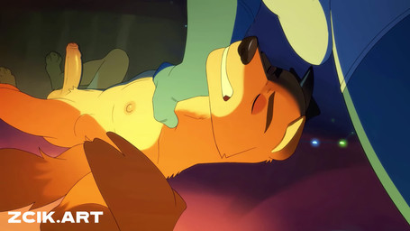 anthro anthro_on_anthro anthro_penetrated anthro_penetrating anthro_penetrating_anthro biped black_nose clothing duo erection eyebrows foreskin fur genitals green_eyes handjob humanoid_genitalia humanoid_penis lying male male/male male_penetrated male_penetrating male_penetrating_male nipples nude nude_male on_back oral oral_penetration orange_body orange_fur penetration penile penile_penetration penis penis_on_face sex teeth undressing zcik disney zootopia chief_bogo nick_wilde bovid bovine canid canine cattle fox mammal 2d_animation animated frame_by_frame hi_res long_playtime sound webm