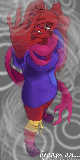 abstract_background anthro bandage bandaged_leg brown_body brown_fur clothing fangs female footwear fur mary_janes scarf shoes solo teeth wind yellow_eyes lazy_ruby jestal_orccio_(dynamitegrizzly) lagomorph leporid mammal rabbit hi_res