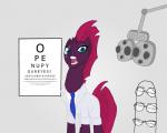 blue_eyes broken_horn chart clothed clothed_feral clothing doctor eye_chart female feral fur horn humor mane optometrist optometry pink_mane purple_body purple_fur scar solo hakar-kerarmor friendship_is_magic hasbro my_little_pony my_little_pony:_the_movie_(2017) mythology tempest_shadow_(mlp) equid equine horse mammal mythological_creature mythological_equine pony unicorn 5:4 meme