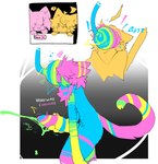 anthro big_penis bodily_fluids colored_cum cum duo ejaculation erection foreskin genital_fluids genitals green_cum huge_penis male masturbation onomatopoeia penile penile_masturbation penis sound_effects text transformation unretracted_foreskin unusual_bodily_fluids unusual_cum unusual_genital_fluids shiyaa_stuff deltarune undertale_(series) werewire