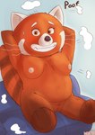 5_toes adolescent anthro breasts feet female genitals loli nipples orange_body paws pussy sitting slightly_chubby soles solo text toes young young_anthro ionai disney pixar turning_red meilin_lee_(turning_red) ailurid mammal red_panda 2022 absurd_res artist_name colored hi_res