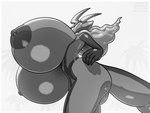 anthro areola big_breasts breasts butt female horn huge_breasts hyper hyper_breasts looking_back nipples nude smile solo borisalien nintendo pokemon generation_6_pokemon legendary_pokemon pokemon_(species) yveltal 4:3 hi_res