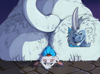 anal anthro anus big_anus big_butt blue_anus blue_eyes blush blush_lines bodily_fluids butt butt_focus close-up deep_rimming duo extreme_size_difference facesitting fur horn huge_butt larger_male looking_back male male/male male_facesitting_male male_rimmed male_rimming_male markings nude oral puffy_anus raised_tail rear_view red_eyes rimming sex sitting_on_another size_difference slightly_chubby smaller_anthro smaller_male smirking_at_another sweat sweatdrop sweaty_anus sweaty_butt tail wide_hips sillywerwolf rimworld maxie_(seatooby) thundergut mammal mustelid otter thrumbo digital_media_(artwork) hi_res
