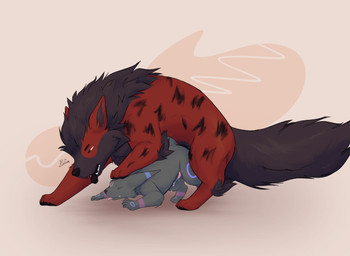 anal anal_penetration animal_genitalia anthro anthro_on_feral anthro_penetrated bestiality black_markings blue_markings bodily_fluids cum doggystyle duo ears_back erection eyes_closed feline_genitalia feral feral_penetrated feral_penetrating feral_penetrating_anthro from_behind_position fur genital_fluids genitals grabbing_from_behind head_ring interspecies knotting larger_feral larger_male long_tail male male/male male_anthro male_feral male_penetrated male_penetrating male_penetrating_male markings obscured_penetration open_mouth paws penetration penile penile_penetration penile_spines penis pink_eyes pivoted_ears purple_markings pushing_down raised_leg red_body red_fur sex simple_background size_difference smaller_anthro smaller_male smaller_penetrated squinted_eyes tail tongue tongue_out maleq nintendo pokemon raff_(raffthearcanine) xavier_(ploxthefurry) arcanine canid canine eeveelution felid feline generation_1_pokemon generation_2_pokemon mammal pokemon_(species) umbreon hi_res signature