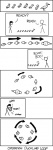 anatid anseriform avian beak bird black_and_white cc-by-nc comic creative_commons cueball_(xkcd) dialogue duck english_text female group human humor license_info line_art male mammal megan_(xkcd) monochrome randall_munroe simple_background stick_figure text what white_background xkcd