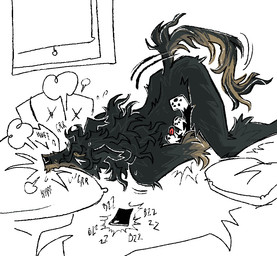 alarm anthro bed breath cellphone electronics emanata furniture grinding looking_pleasured male male_anthro masturbation object_humping on_bed phone pillow plushie plushie_humping plushophilia smartphone solo tail tail_motion tailwag tongue tongue_out jariloxe canid canine canis domestic_dog mammal 2025