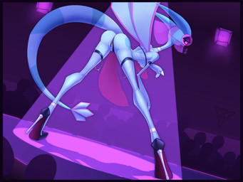 anthro belly_dancer big_eyes black_border bodily_fluids border breasts butt clothing dancing detailed_background exhibitionism eyelashes female footwear genital_fluids genitals high_heels jewelry legwear looking_at_viewer not_furry nude public public_exposure shoes solo stockings tail tongue translucent translucent_clothing vulva wings warlocke mythology nintendo pokemon dragon flygon generation_3_pokemon mythological_creature mythological_scalie pokemon_(species) scalie 4:3 absurd_res digital_media_(artwork) hi_res