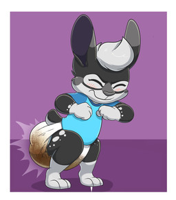 anthro border clothed clothing crouching diaper feces front_view male pooping soiled_diaper soiling soiling_diaper solo unclean_diaper used_diaper using_diaper wearing_diaper white_border young young_anthro baltnwolf lagomorph leporid mammal rabbit digital_media_(artwork) hi_res