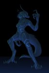 anthro black_background black_body black_scales breasts claws clenched_teeth eyeless featureless_breasts featureless_crotch feet female finger_claws fingers gradient_background grey_body grey_scales grin medium_breasts multicolored_body multicolored_scales muscular muscular_anthro muscular_female navel non-mammal_breasts nude open_mouth open_smile scales sharp_teeth simple_background smile solo standing tail talons teeth three-quarter_view toe_claws toes two_tone_body two_tone_scales wide_stance titanogoro cc-by-nc creative_commons scalie absurd_res black_and_blue digital_media_(artwork) full-length_portrait hi_res monochrome portrait shaded soft_shading