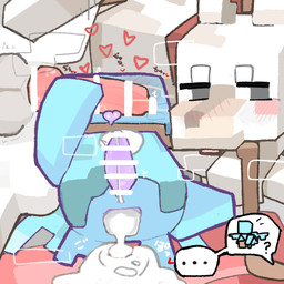 after_anal animal_genitalia animal_penis anus balls bed blue_body bodily_fluids canine_genitalia canine_penis censor_bar censored_genitalia censored_penis cum cum_on_bed cum_on_self dominant dominant_feral dominant_male duo ellipsis erection feral fur furniture gaping gaping_anus genital_fluids genitals grey_body grey_fur knot knotted_penis larger_feral larger_male leash leash_in_mouth leash_pull legless licking looking_aside lying male male/male male_feral male_humanoid male_on_feral male_on_humanoid monotone_body monotone_fur object_in_mouth obscured_face on_side oral penile penis penis_lick penis_on_face pink_penis purple_penis quadruped rear_view sex size_difference smaller_humanoid smaller_male submissive submissive_humanoid submissive_male tapering_penis throbbing throbbing_penis tongue tongue_out purupuwa microsoft minecraft mojang xbox_game_studios allay canid canine canis humanoid mammal wolf wolf_(minecraft) 1:1 2026 censored digital_drawing_(artwork) digital_media_(artwork) hi_res pictographics shaded soft_shading
