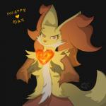 anthro breasts chest_tuft female fire fur heart_symbol holidays inner_ear_fluff looking_at_viewer magic solo text tuft wide_hips bludragoon nintendo pokemon valentine's_day canid canine delphox generation_2_pokemon generation_6_pokemon mammal pokemon_(species) unown_(pokemon) unown_a unown_d unown_h unown_p unown_y 1:1 character_cipher english_text translated unown_text