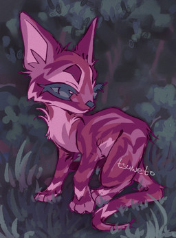 ambiguous_gender brown_body brown_fur detailed_background feral forest fur green_eyes neutral_expression plant side_view sitting solo toony tree tsuweto warriors_(book_series) fan_character domestic_cat felid feline felis mammal 2026 absurd_res clip_studio_paint_(artwork) colored_sketch digital_drawing_(artwork) digital_media_(artwork) hi_res portrait sketch male_(lore)