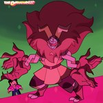 2_horns 4_arms ambiguous_gender belt clothed clothing duo heart_symbol horn jasper_(gem) mane multi_arm multi_limb not_furry open_mouth open_smile smile spinel_(gem) style_emulation teeth toony thediamond637 cartoon_network steven_universe fan_character jasper_(steven_universe) papaya_quartz_(thediamond637) spinel_(steven_universe) steven_quartz_universe alien alien_humanoid diamond_(gem_species) gem_(species) gem_fusion horned_humanoid human humanoid mammal quartz_(gem_species) 1:1 hi_res