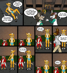 adolescent ageplay anthro bottomless boxer_briefs briefs bulge clean_diaper clothed clothing dialogue diaper dormitory exhibitionism footwear forced group hazing humiliation infantilism male public public_exposure roleplay school shoes speech_bubble text underwear young young_anthro young_male racketraccoon mythology codyferra avian bird canid canine canis domestic_dog fox gryphon mammal mythological_avian mythological_creature 2020 comic english_text hi_res