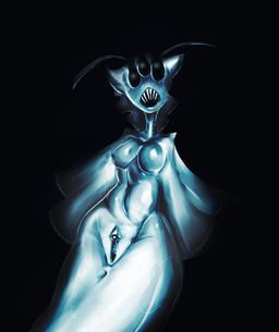 3_eyes anthro anus belly black_eyes blue_body breasts creepy creepy_face curvy_figure dark female fin gaping gaping_vagina genitals glistening glistening_eyes legless looking_at_viewer multi_eye nude open_mouth sea sharp_teeth simple_background solo teeth teratophilia thick_thighs vulva water wide_hips itskaarts animal_humanoid aquatic aquatic_humanoid fish fish_humanoid humanoid monster digital_drawing_(artwork) digital_media_(artwork)