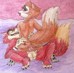 3_toes anthro anthro_on_anthro anthro_penetrated anthro_penetrating anthro_penetrating_anthro balls black_toe_claws blue_eyes blush bodily_fluids brown_body brown_eyes brown_fur brown_tail canon_x_oc claws clothing countershading cowgirl_position dipstick_tail duo eyelashes eyeshadow feet female female_anthro female_penetrated from_front_position fur genitals gloves hand_on_hip handwear lipstick looking_pleasured makeup male male/female male_anthro male_penetrating male_penetrating_female markings nude nude_anthro nude_female nude_male on_bottom on_top open_mouth open_smile penetration penile penile_penetration penis penis_in_vagina pink_penis purple_eyeshadow raised_tail red_body red_fur red_lipstick red_tail sex simple_background smile sweat tail tail_markings tan_tail_tip teeth thrusting toe_claws toes vaginal vaginal_penetration vein veiny_penis vulva white_body white_clothing white_countershading white_gloves white_handwear white_tail_tip puku83 disney disney's_pinocchio "honest"_john_foulfellow roxanne_(puku83) canid canine fox mammal true_fox 2016 hi_res painting_(artwork) watercolor_(artwork)