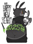 ambiguous_gender anthro big_butt blush blush_lines bottomless bottomwear bottomwear_down bow_tie brown_body brown_eyes brown_fur brush bubble_butt butt butt_focus clothed clothing clothing_around_legs duo fur green_sclera hair holidays looking_at_viewer looking_back male markings mole_(marking) paint paint_on_body paintbrush pants pants_down partially_clothed pink_eyes plushie presenting presenting_hindquarters question_mark seam_(sewing) shirt short_hair short_tail simple_background slightly_chubby slightly_chubby_anthro standing stitch_(sewing) striped_body stripes t-shirt tail text text_on_body text_on_butt tongue tongue_out topwear underwear underwear_around_legs underwear_down whiskers nanocorpx five_nights_at_freddy's five_nights_at_freddy's:_help_wanted fnaf_vr_help_wanted new_year scottgames glitchtrap nano_(nanocorpx) arthropod bee canid canine canis domestic_dog hybrid hymenopteran insect lagomorph leporid mammal rabbit 2025 digital_media_(artwork) greyscale hi_res monochrome shaded