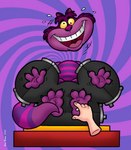 3_toes 4_fingers 5_fingers anthro black_eyebrows bound claws derp_eyes disembodied_hand duo eyebrows feet finger_claws fingers floating_head fluffy fluffy_tail fur fur_tuft male open_mouth open_smile purple_body purple_fur purple_nose restrained_arms restrained_feet restraints self_tickling smile stocks striped_body striped_fur stripes submissive submissive_anthro submissive_male tail tail_tickle teeth tickle_fetish tickle_torture tickling tickling_feet toe_claws toes tongue tuft uvula yellow_sclera angel_blanco alice_in_wonderland_(disney) disney cheshire_cat_(disney) cheshire_cat_(species) domestic_cat felid feline felis human mammal 2021 hi_res