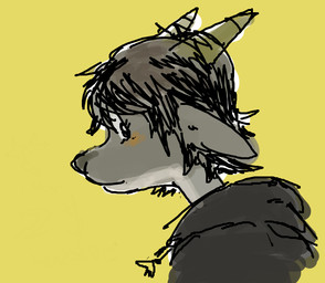 anthro clothed clothing female jacket looking_at_viewer side_eye side_view simple_background smile solo topwear etostyy rose_(rosethegoat) bovid caprine goat mammal digital_media_(artwork) icon