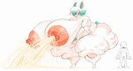anthro armpit_hair big_breasts big_butt big_nipples big_pussy bodily_fluids body_hair breasts butt cellulite duo excessive_lactation excessive_milk female fur genitals hair huge_breasts huge_butt huge_nipples hyper hyper_breasts hyper_lactation lactating male male/female milk nipples obese overweight penis pussy simple_background size_difference thick_thighs vein veiny_breasts white_body white_fur wide_hips eldiipiid marina_gray_(eldiipiid) lagomorph leporid mammal rabbit hi_res