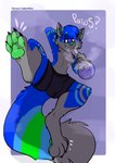 blue_body blue_fur bong clothing drugs feet foot_fetish foot_focus fur gesture male pawpads paws smoke smoking smoking_bong solo_focus suggestive suggestive_gesture underwear conditional_dnp sadcat16hrz riggy_folf canid canine canis fox hybrid mammal wolf absurd_res alternate_version_at_paywall hi_res sketch